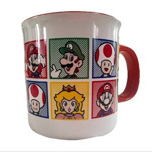 Nintendo Super Mario Character Grid Coffee Mug – Red Interior –‎ NWOT